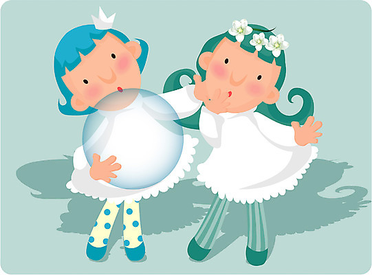 EPS 전신 사계절 계절 여자 어린이 컬러 일러스트 자연 서기 사람 두명 초록색 봄 여자만 어린이만 소녀만 국내일러스트 모션 생태계 파일형식 벡터