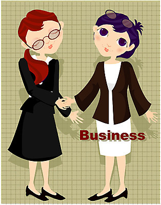 EPS 전신 여자 일러스트 비즈니스 서기 사람 성인 두명 직장인 비즈니스우먼 동료 여자만 성인여자만 성인만 국내일러스트 직업 관계 모션 파일형식 벡터