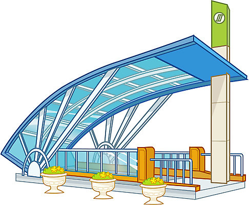 EPS 건축 육상교통 일러스트 출입구 사람없음 건물 도시 전철 역 전철역 국내일러스트 건축물 교통수단 교통시설 대중교통 파일형식 벡터