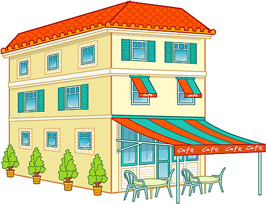 EPS 시설물 현대건축 건축 일러스트 빌딩 사람없음 건물 상점 레스토랑 카페 도시 도심 상업시설 국내일러스트 건축물 식당 시설 상업 파일형식 벡터