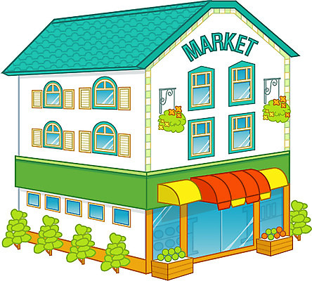 EPS 시설물 현대건축 건축 일러스트 빌딩 사람없음 건물 상점 도시 시장 도심 슈퍼마켓 슈퍼 상업시설 국내일러스트 건축물 시설 상업 파일형식 벡터