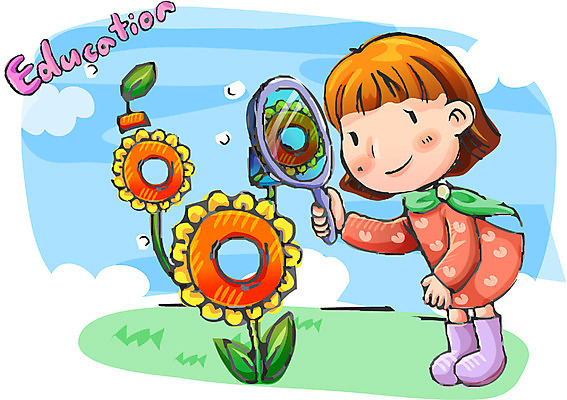 EPS 주간 여자 어린이교육 교육 꽃 초등학생 어린이 일러스트 교과목 자연 돋보기 한명 사람 소녀 한글 야외 관찰 한글교육 여자만 여자한명만 어린이만 소녀만 소녀한명만 국내일러스트 자연요소 식물 문자 1 학생 모션 생태계 파일형식 벡터