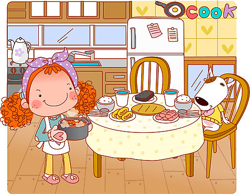 EPS 전신 동물 라이프스타일 그릇 식기 계절 여자 반려견 음식 가사 겨울 의자 일러스트 식탁 탁자 밥 주방용품 반찬 주택 실내 요리 한명 서기 들기 사람 20대 성인 10대 반려동물 주방 식사 가전제품 식탁보 대접 작업 프라이팬 작업실 개 강아지 냄비 커피포트 계란프라이 찌개 싱크대 준비 냉장고 요리중 보니 뭉이 여자만 여자한명만 국내일러스트 일러캐릭터 캐릭터 1 가구 생활용품 포유류 모션 청소년 주전자 청년 내부 건물 생활 솥 계란요리 개수대 파일형식 벡터