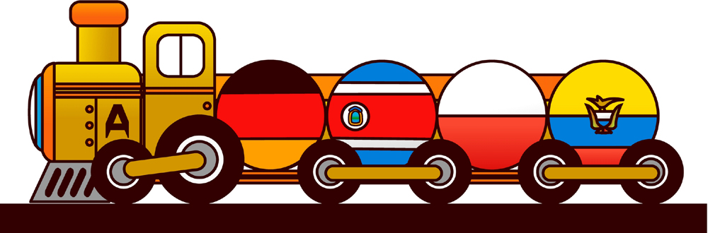 EPS 육상교통 일러스트 사람없음 기차 국기 축구캐릭터 월드싸커 국내일러스트 교통수단 스포츠 대중교통 스포츠캐릭터 파일형식 벡터