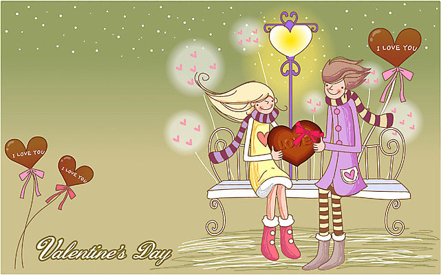 EPS 커플 여자 남자 감정 데이트 일러스트 발렌타인데이 선물 사랑 사람 두명 초콜릿 로맨틱 국내일러스트 컨셉 관계 데이이벤트 디저트 파일형식 벡터