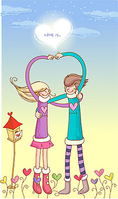 EPS 커플 여자 남자 감정 데이트 일러스트 하늘 사랑 사람 두명 로맨틱 연애 국내일러스트 컨셉 관계 파일형식 벡터