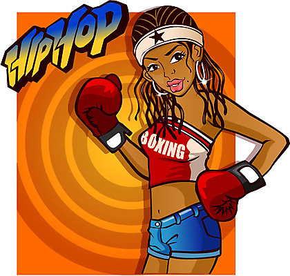 EPS 여자 유니폼 일러스트 힙합 한명 사람 20대 성인 권투 힙합걸 여자만 여자한명만 성인여자만 청년만 청년여자만 성인한명만 청년여자한명만 성인여자한명만 성인만 국내일러스트 1 옷 음악 청년 격투기 파일형식 벡터