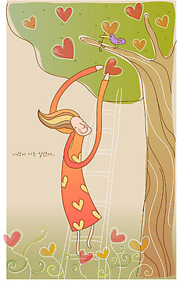 EPS 나무 캐릭터 여자 일러스트 상상 조류 요정 사랑 한명 사람 20대 성인 판타지 꿈 상상캐릭터 여자만 여자한명만 성인여자만 청년만 청년여자만 성인한명만 청년여자한명만 성인여자한명만 성인만 국내일러스트 일러캐릭터 식물 동물 1 감정 청년 파일형식 벡터