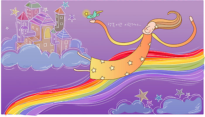 EPS 캐릭터 여자 행복 무지개 일러스트 상상 조류 천사 요정 한명 사람 20대 성인 판타지 꿈 상상캐릭터 여자만 여자한명만 성인여자만 청년만 청년여자만 성인한명만 청년여자한명만 성인여자한명만 성인만 국내일러스트 일러캐릭터 자연요소 동물 1 감정 청년 파일형식 벡터