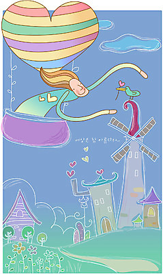 EPS 캐릭터 여자 여행 일러스트 상상 조류 주택 요정 한명 사람 20대 성인 판타지 마을 꿈 상상캐릭터 여자만 여자한명만 성인여자만 청년만 청년여자만 성인한명만 청년여자한명만 성인여자한명만 성인만 국내일러스트 일러캐릭터 동물 1 청년 건물 파일형식 벡터