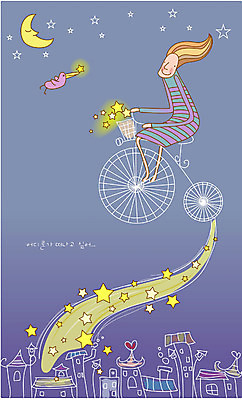 EPS 캐릭터 여자 별 일러스트 상상 조류 요정 한명 사람 20대 성인 판타지 자전거 꿈 달 야간 상상캐릭터 여자만 여자한명만 성인여자만 청년만 청년여자만 성인한명만 청년여자한명만 성인여자한명만 성인만 국내일러스트 일러캐릭터 자연요소 동물 1 청년 바이크 파일형식 벡터