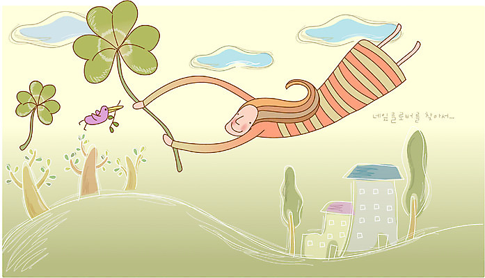 EPS 캐릭터 여자 여행 일러스트 상상 요정 한명 사람 20대 성인 판타지 꿈 비행 네잎클로버 상상캐릭터 여자만 여자한명만 성인여자만 청년만 청년여자만 성인한명만 청년여자한명만 성인여자한명만 성인만 국내일러스트 일러캐릭터 식물 1 청년 클로버 파일형식 벡터