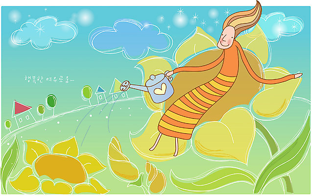 EPS 캐릭터 여자 꽃 행복 여유 일러스트 상상 요정 한명 사람 20대 성인 판타지 꿈 상상캐릭터 여자만 여자한명만 성인여자만 청년만 청년여자만 성인한명만 청년여자한명만 성인여자한명만 성인만 국내일러스트 일러캐릭터 식물 1 감정 청년 파일형식 벡터