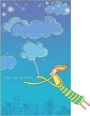 EPS 구름 캐릭터 여자 컬러 일러스트 상상 하늘 요정 한명 사람 20대 성인 파란색 판타지 꿈 비행 상상캐릭터 여자만 여자한명만 성인여자만 청년만 청년여자만 성인한명만 청년여자한명만 성인여자한명만 성인만 국내일러스트 일러캐릭터 자연요소 1 청년 파일형식 벡터