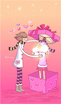 EPS 커플 여자 남자 감정 데이트 일러스트 선물 사랑 사람 두명 로맨틱 연애 국내일러스트 컨셉 관계 파일형식 벡터