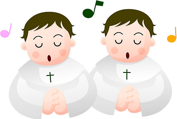 EPS 아이콘 남자 기독교 종교 어린이 사람 소년 상반신 두명 교회 찬양 성가대 남자만 어린이만 소년만 2D아이콘 종교건축 건물 합창 파일형식 벡터