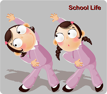 EPS 전신 캐릭터 학생 여자 교육 일러스트 교과목 학교 수업 교육캐릭터 서기 사람 두명 라이프 운동 스쿨라이프 체육시간 체육교육 여자만 일러캐릭터 라이프스타일 모션 건강 생활 체육 파일형식 벡터