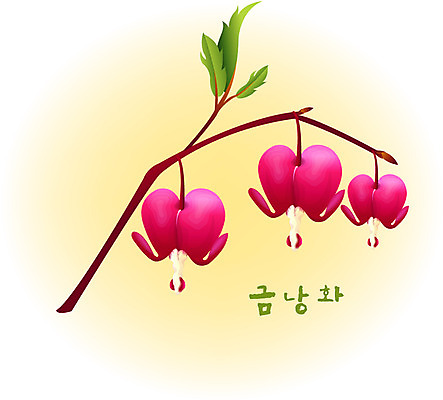 EPS 클립아트 식물 계절 꽃 컬러 백그라운드 꽃백그라운드 일러스트 봄꽃 자연 사람없음 빨간색 봄 금낭화 방울꽃 국내일러스트 생태계 파일형식 벡터