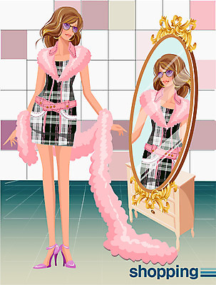 EPS 전신 모델 우먼라이프 여자 패션 포즈 일러스트 실내 한명 서기 사람 20대 성인 쇼핑 상점 거울 여자만 여자한명만 성인여자만 청년만 청년여자만 성인한명만 청년여자한명만 성인여자한명만 성인만 국내일러스트 1 라이프스타일 모션 청년 내부 파일형식 벡터