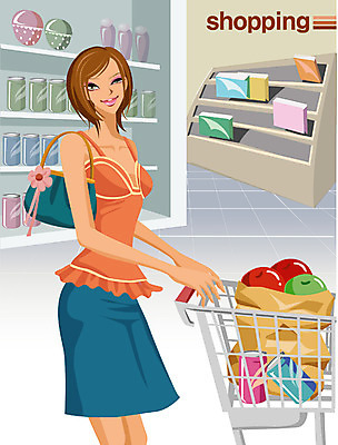 EPS 모델 우먼라이프 여자 패션 포즈 일러스트 한명 서기 사람 상반신 20대 성인 쇼핑 장보기 상점 카트 시장 장 마트 슈퍼 여자만 여자한명만 성인여자만 청년만 청년여자만 성인한명만 청년여자한명만 성인여자한명만 성인만 국내일러스트 1 라이프스타일 모션 청년 파일형식 벡터