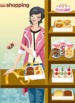 EPS 모델 우먼라이프 여자 패션 빵 포즈 일러스트 한명 서기 사람 상반신 20대 성인 쇼핑 쿠키 제과 상점 빵집 도넛 여자만 여자한명만 성인여자만 청년만 청년여자만 성인한명만 청년여자한명만 성인여자한명만 성인만 국내일러스트 1 라이프스타일 음식 모션 디저트 청년 제과제빵 파일형식 벡터