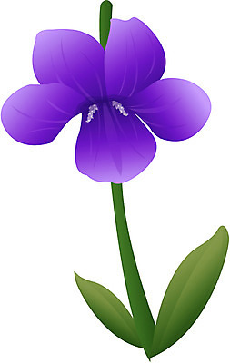 EPS 클립아트 식물 꽃 컬러 일러스트 봄꽃 자연 사람없음 보라색 제비꽃 국내일러스트 봄 생태계 파일형식 벡터