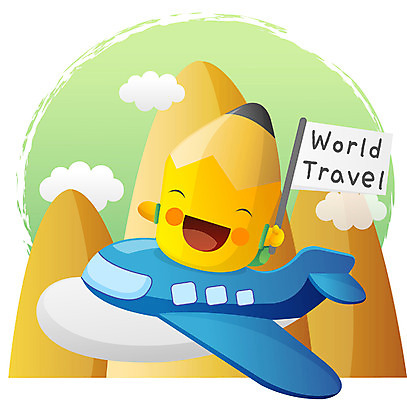 EPS 클립아트 캐릭터 교육 일러스트 상상 하늘 문구용품 교육캐릭터 비행기 사람없음 필기구 연필 세계여행 오브젝트 연필캐릭터 몽당연필 일러캐릭터 여행 항공교통 학용품 대중교통 세계 파일형식 벡터