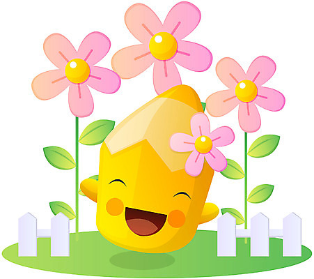 EPS 클립아트 캐릭터 교육 꽃 일러스트 상상 문구용품 색연필 교육캐릭터 사람없음 필기구 연필 오브젝트 연필캐릭터 인공물 일러캐릭터 식물 학용품 파일형식 벡터