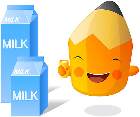 EPS 클립아트 캐릭터 교육 일러스트 상상 문구용품 색연필 교육캐릭터 사람없음 필기구 연필 우유 오브젝트 연필캐릭터 인공물 일러캐릭터 학용품 유제품 파일형식 벡터