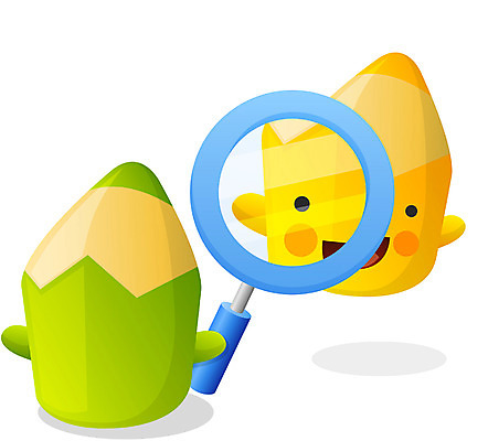 EPS 클립아트 캐릭터 교육 일러스트 홍보캐릭터 상상 돋보기 문구용품 색연필 교육캐릭터 사람없음 친구 필기구 연필 오브젝트 연필캐릭터 인공물 일러캐릭터 관계 학용품 파일형식 벡터