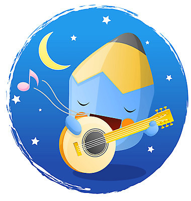 EPS 클립아트 캐릭터 교육 별 악기 음악 연주 일러스트 교과목 상상 현악기 문구용품 교육캐릭터 사람없음 야외 필기구 연필 달 기타 야간 오브젝트 음악교육 연필캐릭터 몽당연필 일러캐릭터 자연요소 문화예술 학용품 파일형식 벡터