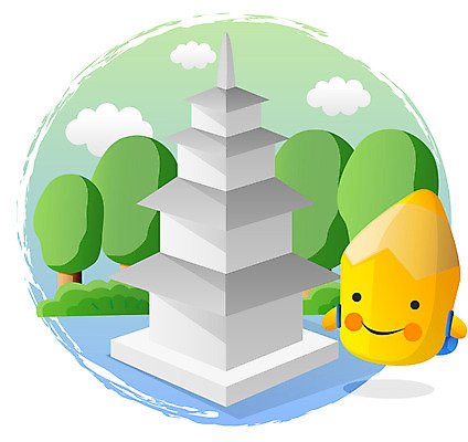 EPS 주간 클립아트 캐릭터 교육 고건축 일러스트 상상 문구용품 색연필 교육캐릭터 한국 사람없음 야외 필기구 연필 탑 사찰 오브젝트 연필캐릭터 일러캐릭터 자연요소 건축물 아시아 종교건축 학용품 파일형식 벡터