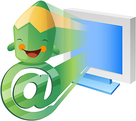 EPS 클립아트 캐릭터 교육 일러스트 상상 문구용품 색연필 교육캐릭터 사람없음 컴퓨터 필기구 연필 이메일 오브젝트 연필캐릭터 특수문자 골뱅이기호 일러캐릭터 문자 기호 학용품 전자제품 파일형식 벡터