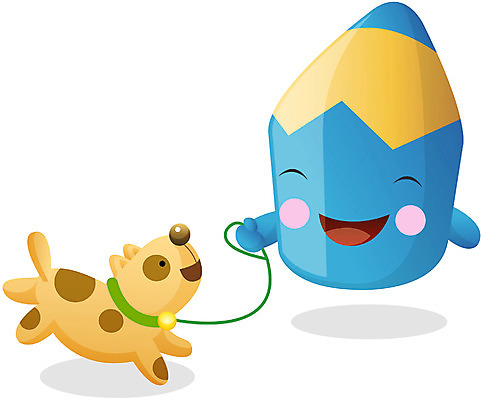 EPS 클립아트 캐릭터 교육 반려견 일러스트 상상 문구용품 색연필 교육캐릭터 사람없음 반려동물 필기구 연필 개 강아지 오브젝트 연필캐릭터 일러캐릭터 동물 포유류 학용품 파일형식 벡터