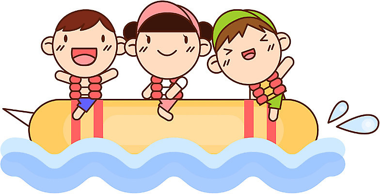 EPS 전신 캐릭터 계절 여자 남자 어린이 여행 일러스트 휴가 사람 앉기 세명 여름 여름휴가 바캉스 보트 구명조끼 바나나보트 어린이만 일러캐릭터 배_교통 모션 구조용품 파일형식 벡터 여름_계절