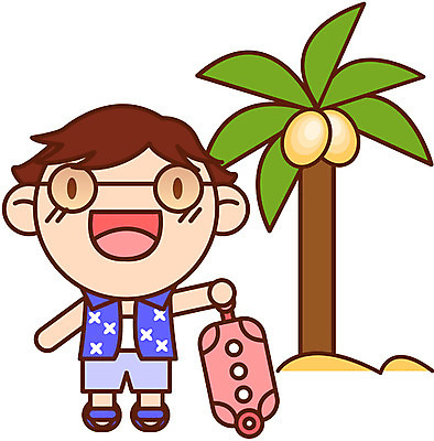 EPS 전신 캐릭터 계절 남자 어린이 여행 일러스트 청소년 휴가 청소년캐릭터 한명 서기 사람 소년 10대 여름 여름휴가 바캉스 야자수 남자만 남자한명만 십대만 십대남자만 십대남자한명만 일러캐릭터 나무 1 인물캐릭터 모션 파일형식 벡터 여름_계절