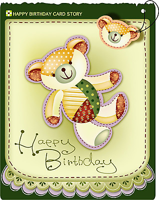 EPS 동물 템플릿 척추동물 캐릭터 육지동물 백그라운드 카드템플릿 곰 포유류 사람없음 곰인형 축하 생일 생일카드 이미지템플릿 카드프레임 기념일 인형 컨셉 카드_감사 프레임 파일형식 벡터