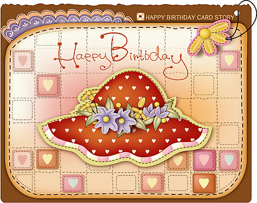 EPS 템플릿 모자 잡화 백그라운드 카드템플릿 사람없음 축하 생일 중절모 클로슈 생일카드 이미지템플릿 카드프레임 모자_잡화 기념일 컨셉 카드_감사 프레임 파일형식 벡터