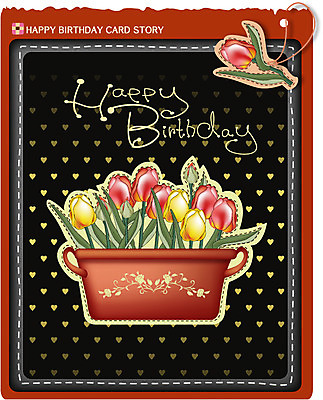 EPS 식물 템플릿 꽃 화분 백그라운드 카드템플릿 발렌타인데이 사람없음 장미 생일 꽃바구니 생일카드 이미지템플릿 카드프레임 기념일 데이이벤트 카드_감사 프레임 바구니 파일형식 벡터