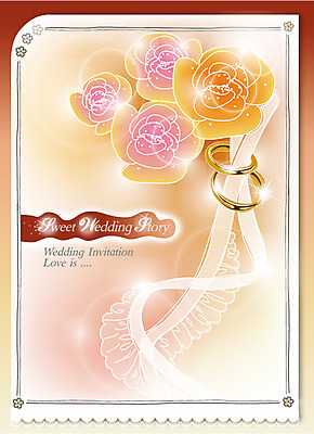 EPS 식물 템플릿 꽃 부케 결혼 카드템플릿 사람없음 반지 고리 청첩장 이미지템플릿 카드프레임 꽃다발 장신구 카드_감사 프레임 이벤트 파일형식 벡터