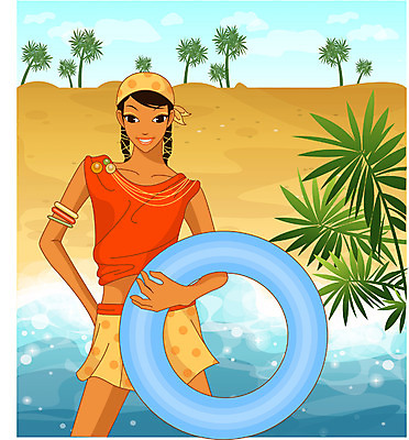 EPS 주간 계절 여자 모래 바다 여행 일러스트 하늘 휴가 한명 서기 사람 상반신 20대 성인 해변 야외 여름 여름휴가 바캉스 모래사장 선탠 대서 튜브 여자만 여자한명만 성인여자만 청년만 청년여자만 성인한명만 청년여자한명만 성인여자한명만 성인만 국내일러스트 자연요소 1 모션 청년 절기 파일형식 벡터 여름_계절