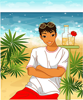 EPS 주간 계절 남자 모래 바다 여행 일러스트 휴가 한명 사람 앉기 상반신 20대 성인 해변 야외 여름 여름휴가 바캉스 모래사장 선글라스 주스 선탠 대서 남자만 남자한명만 성인남자만 청년만 청년남자만 청년남자한명만 성인한명만 성인남자한명만 성인만 국내일러스트 자연요소 1 안경 음료 모션 청년 절기 파일형식 벡터 여름_계절