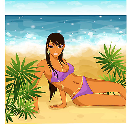 EPS 주간 긴머리 계절 여자 수영복 모래 바다 여행 일러스트 생머리 휴가 한명 사람 상반신 20대 성인 해변 야외 여름 여름휴가 바캉스 비키니 모래사장 선탠 대서 여자만 여자한명만 성인여자만 청년만 청년여자만 성인한명만 청년여자한명만 성인여자한명만 성인만 국내일러스트 자연요소 1 헤어스타일 옷 청년 절기 파일형식 벡터 여름_계절