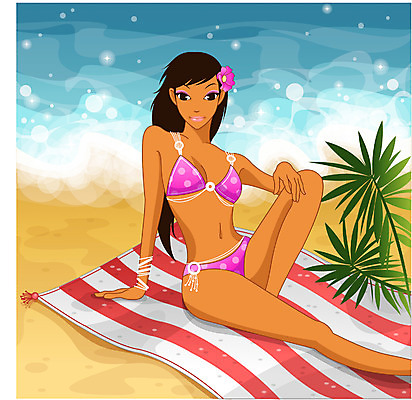 EPS 주간 계절 여자 수영복 모래 바다 여행 일러스트 휴가 한명 사람 앉기 상반신 20대 성인 해변 야외 여름 여름휴가 바캉스 비키니 모래사장 선탠 대서 여자만 여자한명만 성인여자만 청년만 청년여자만 성인한명만 청년여자한명만 성인여자한명만 성인만 국내일러스트 자연요소 1 옷 모션 청년 절기 파일형식 벡터 여름_계절