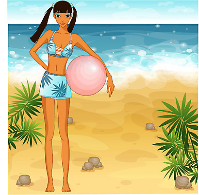 EPS 주간 전신 계절 여자 수영복 모래 바다 여행 일러스트 공 휴가 한명 서기 사람 20대 성인 해변 야외 여름 여름휴가 바캉스 비키니 모래사장 선탠 비치볼 대서 여자만 여자한명만 성인여자만 청년만 청년여자만 성인한명만 청년여자한명만 성인여자한명만 성인만 국내일러스트 자연요소 1 옷 모션 바캉스용품 청년 절기 파일형식 벡터 여름_계절