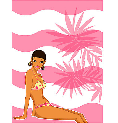 EPS 계절 여자 수영복 여행 일러스트 휴가 한명 사람 앉기 상반신 20대 성인 여름 여름휴가 바캉스 비키니 선탠 대서 여자만 여자한명만 성인여자만 청년만 청년여자만 성인한명만 청년여자한명만 성인여자한명만 성인만 국내일러스트 1 옷 모션 청년 절기 파일형식 벡터 여름_계절