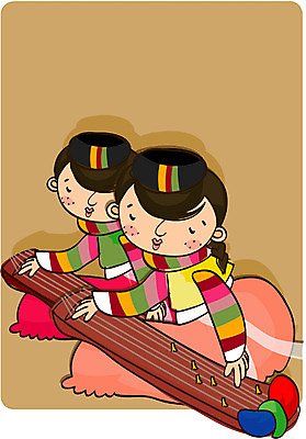 EPS 직업 전통 여자 악기 음악 일러스트 현악기 직업캐릭터 국악기 국악 사람 앉기 상반신 성인 두명 연주자 한복 가야금 여자만 성인여자만 성인만 일러캐릭터 캐릭터 한국전통 모션 문화예술 음악가 전통의상 파일형식 벡터