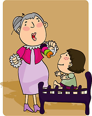 EPS 전신 직업 여자 노년 할머니 일러스트 가족 손녀 대가족 직업캐릭터 사람 성인 두명 장난감 아기 보모 아기침대 여자만 아이돌봄 돌보미 일러캐릭터 캐릭터 관계 아기용품 침대 손주 파일형식 벡터 돌봄서비스