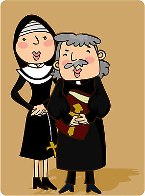 EPS 전신 직업 여자 남자 기독교 종교 일러스트 직업캐릭터 서기 사람 성인 두명 성당 교회 성경 천주교 종교인 성직자 목사 수녀 신부님 성인만 일러캐릭터 캐릭터 종교용품 종교건축 모션 건물 파일형식 벡터