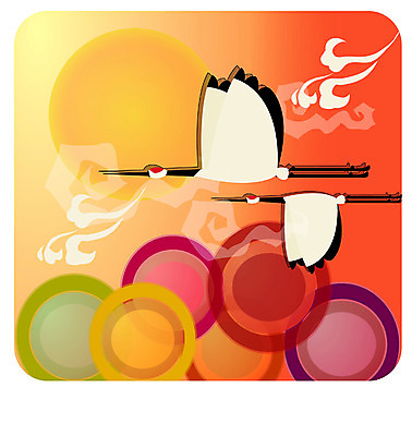 EPS 동물 구름 척추동물 문양 계절 명절 백그라운드 겨울 일러스트 조류 새해 한국 풍경 사람없음 설날 전통문양 학 겨울배경 국내일러스트 자연요소 전통 기념일 아시아 파일형식 벡터